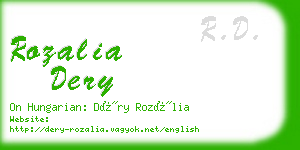 rozalia dery business card